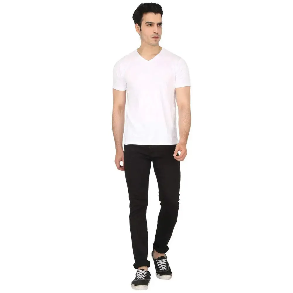 Life by Shoppers Stop Mens V-Neck Solid T-ShirtLIFE Store
