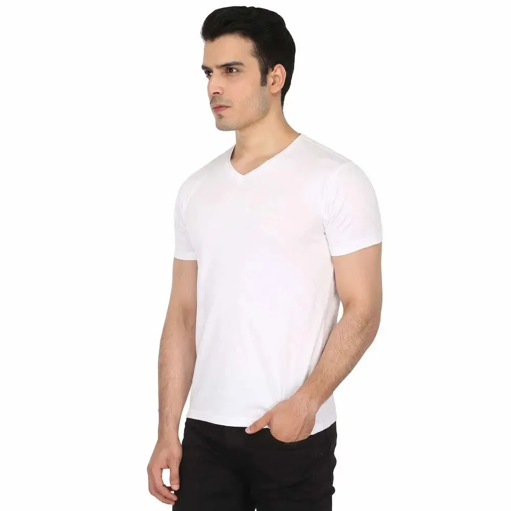 Life by Shoppers Stop Mens V-Neck Solid T-ShirtLIFE Store
