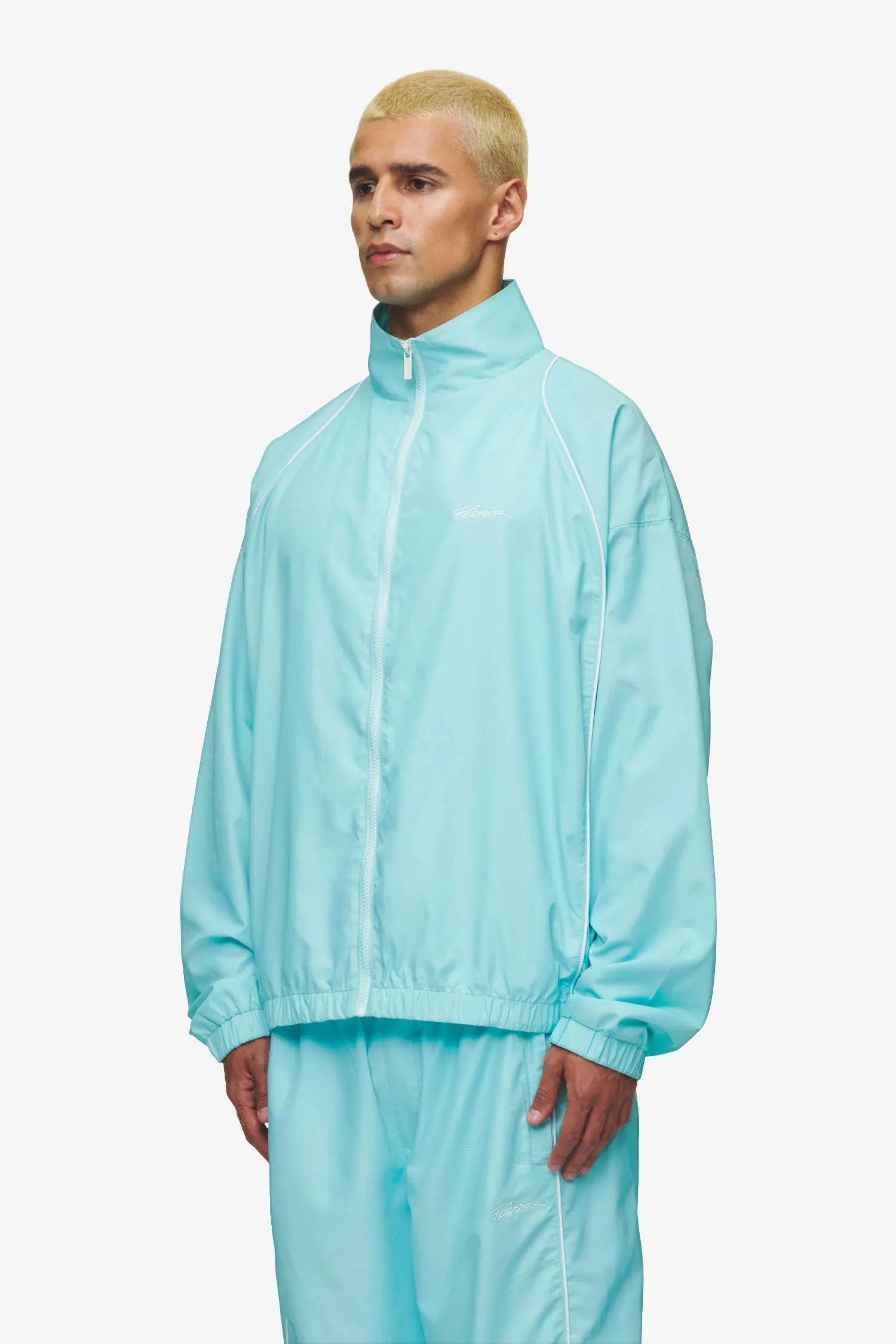 Lincoln Boxy Track Jacket Sky Blue