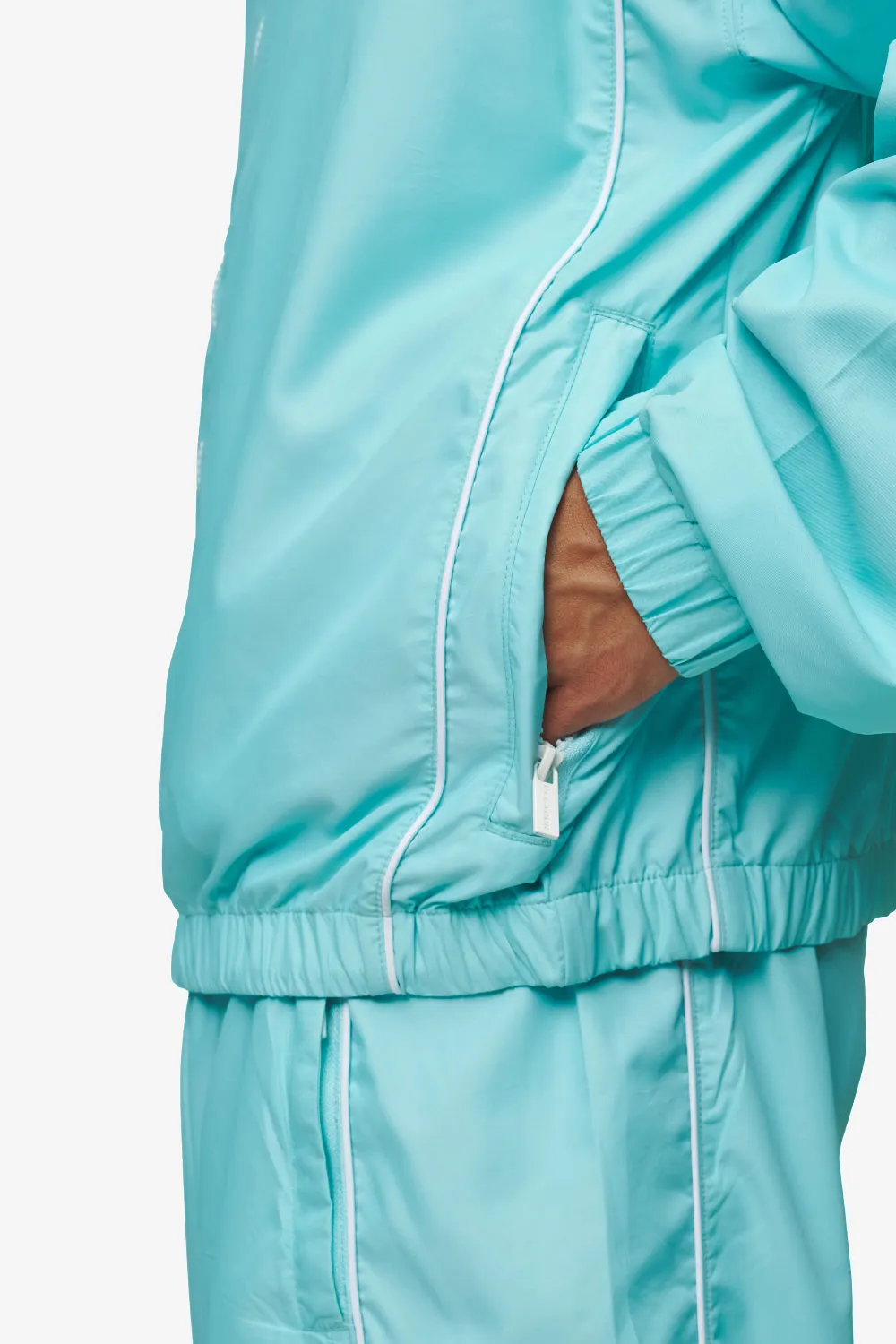 Lincoln Boxy Track Jacket Sky Blue