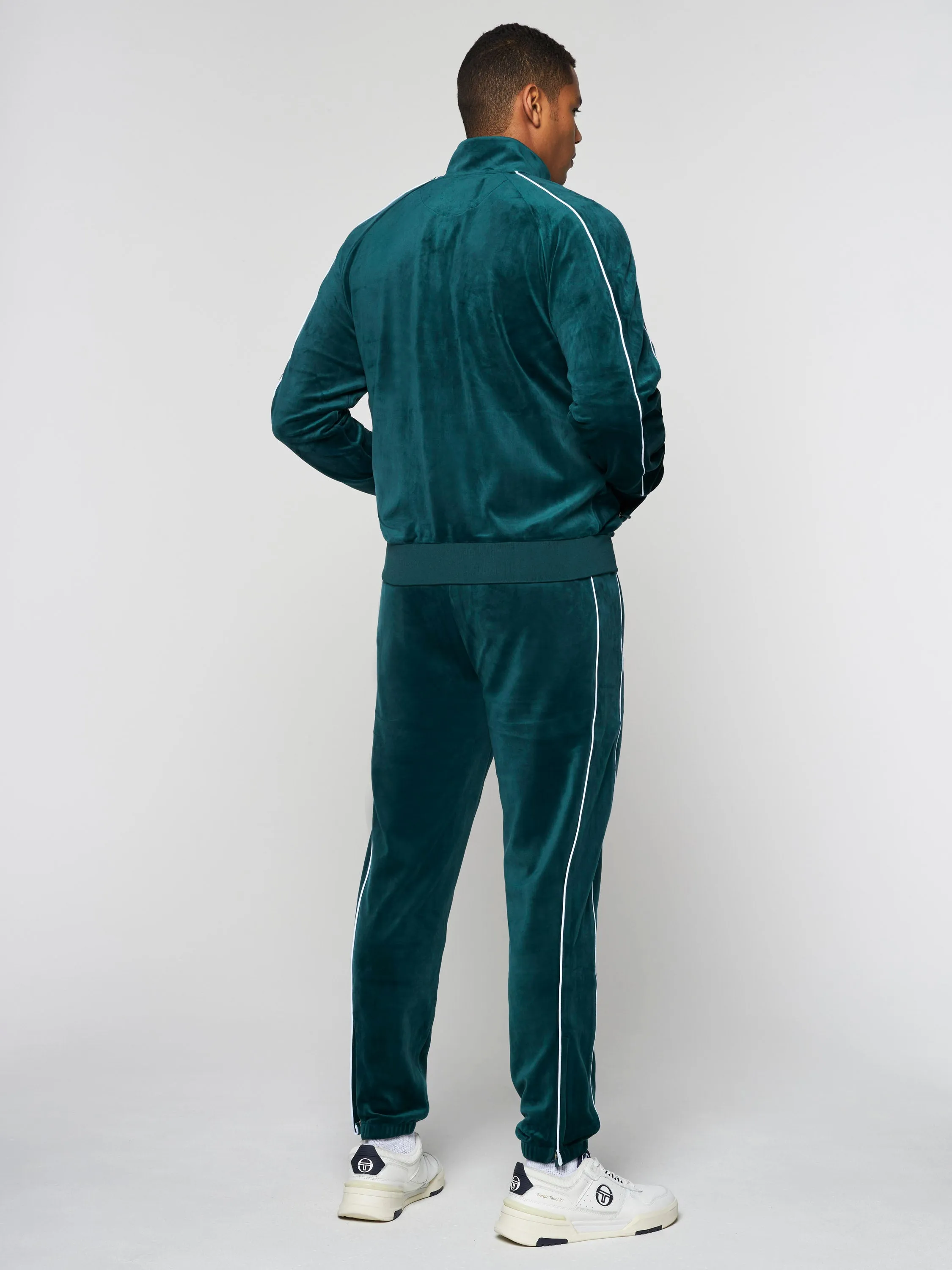Lioni Velour Track Jacket- Botanical Garden