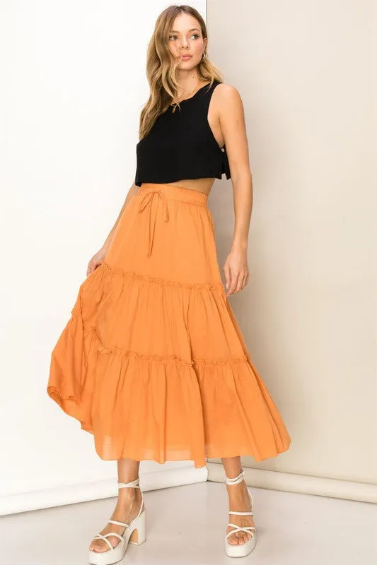 Love Bug Tiered Midi Skirt