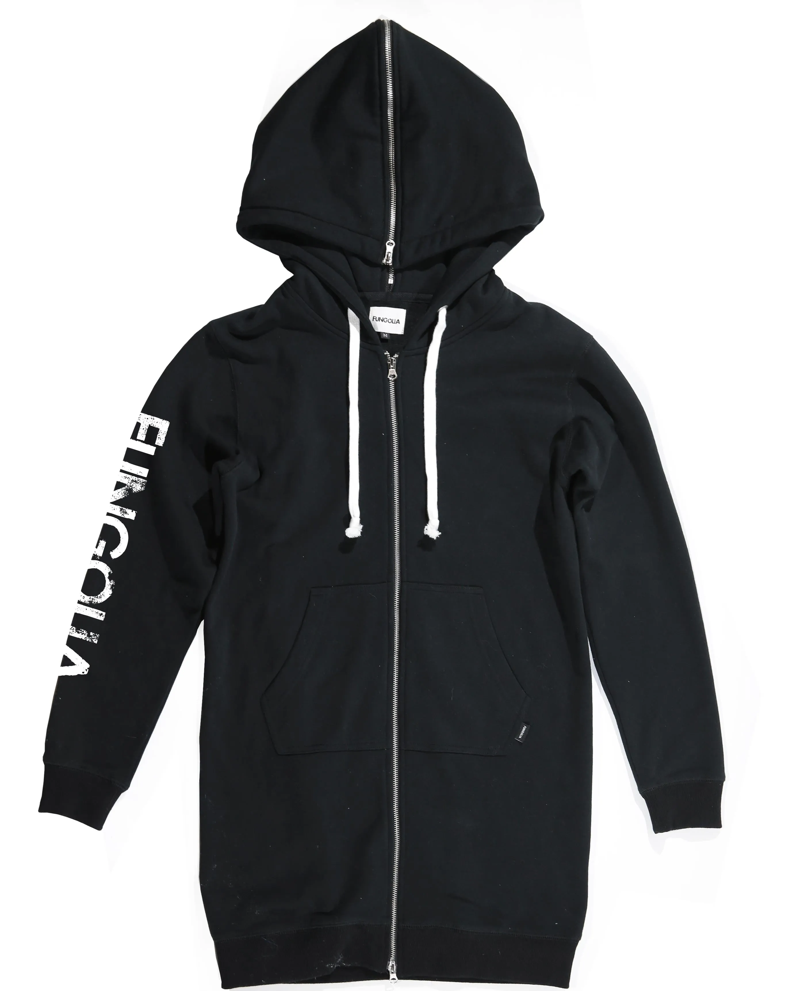 <A 001a72> Fungolia Fleece Long hoodie -Logo (black)