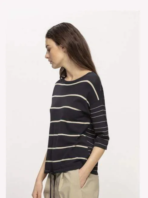 Luisa Cerano S Stripe Jumper With Waist Drawstring 118703/5876 0297