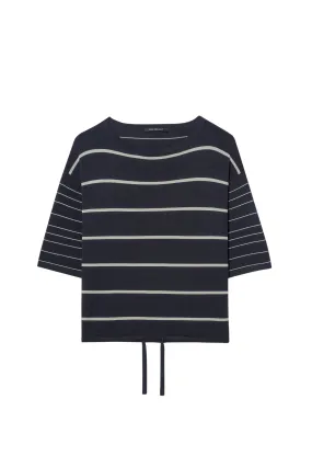 Luisa Cerano S Stripe Jumper With Waist Drawstring 118703/5876 0297