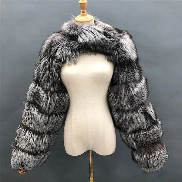 Luxury Faux Fur Cropped Jacket F4069
