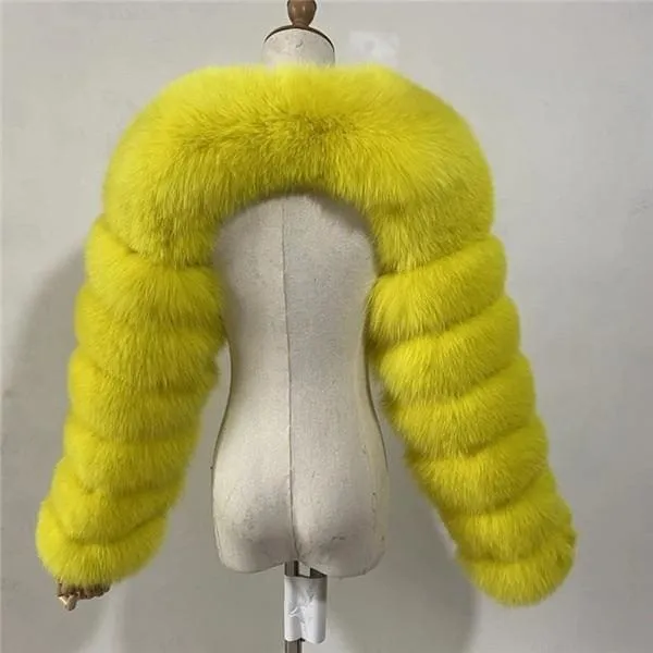 Luxury Faux Fur Cropped Jacket F4069