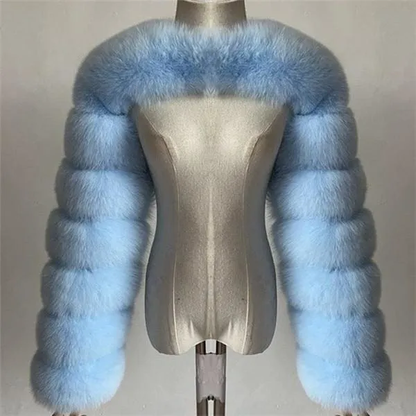 Luxury Faux Fur Cropped Jacket F4069