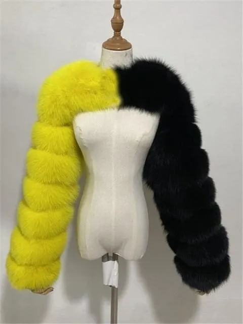 Luxury Faux Fur Cropped Jacket F4069