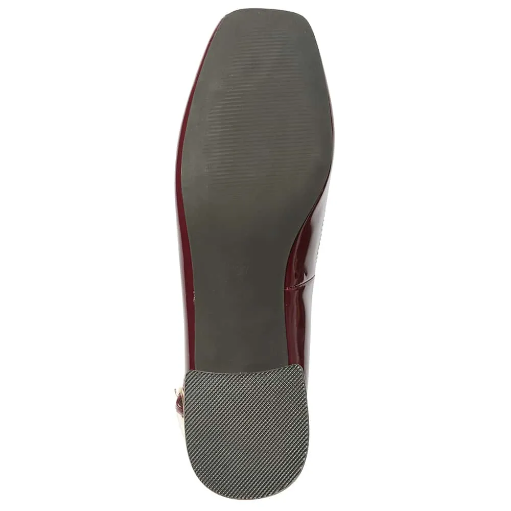 Lydia Heel in Wine Patent