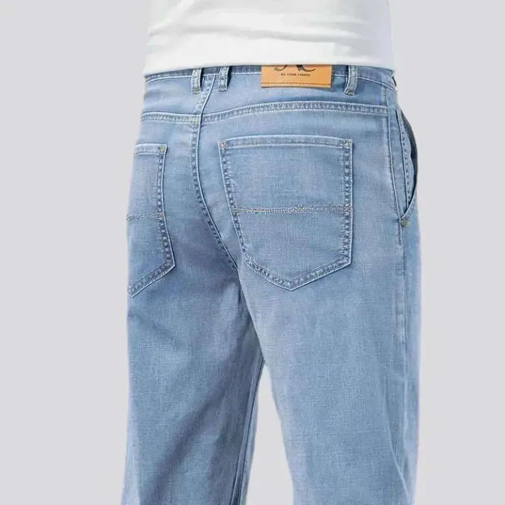 Lyocell men's stonewashed jeans