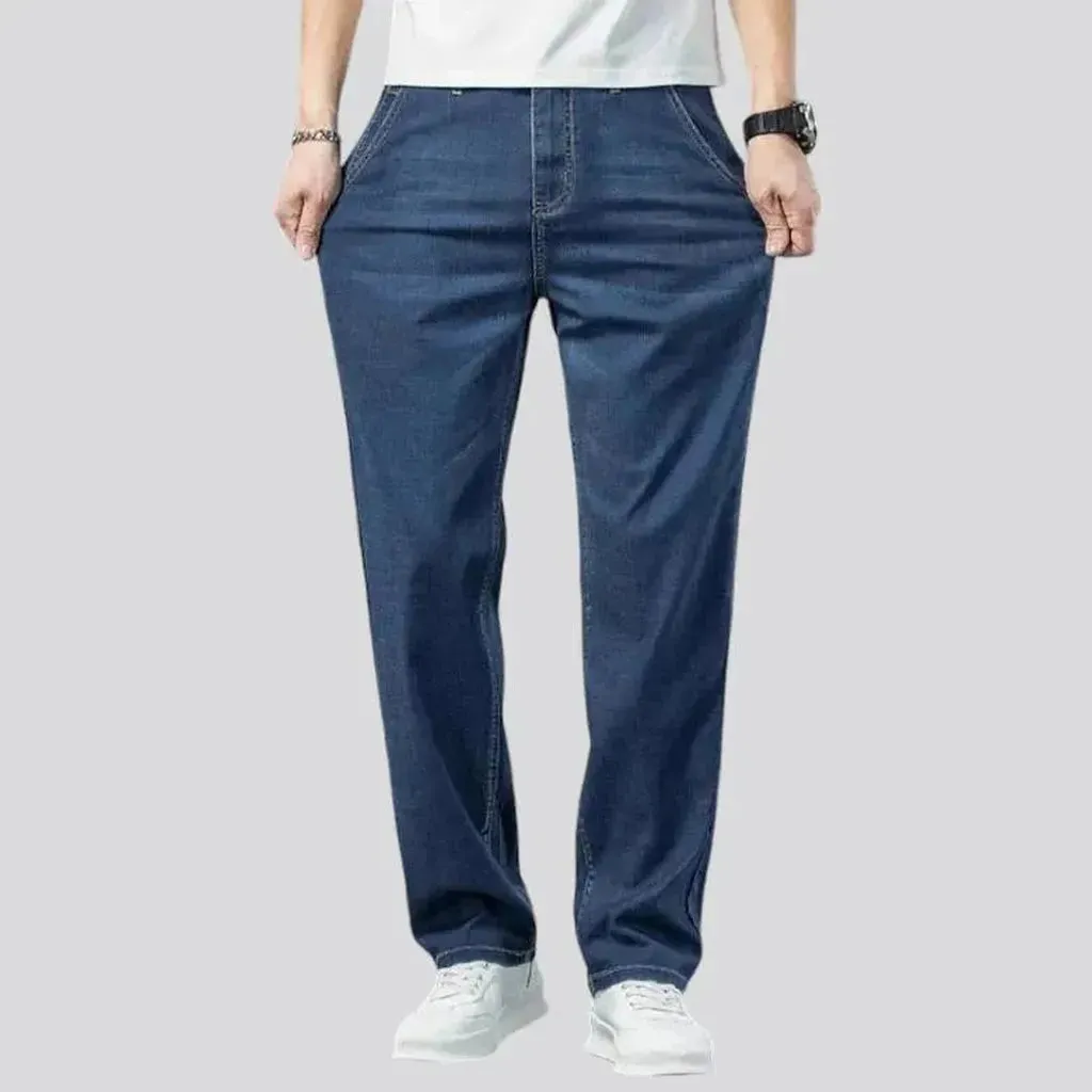 Lyocell men's stonewashed jeans