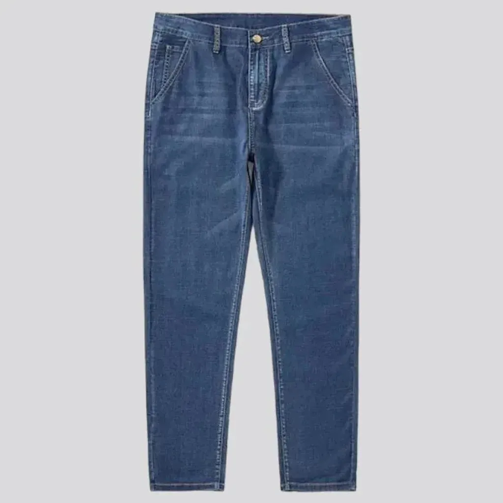 Lyocell men's stonewashed jeans
