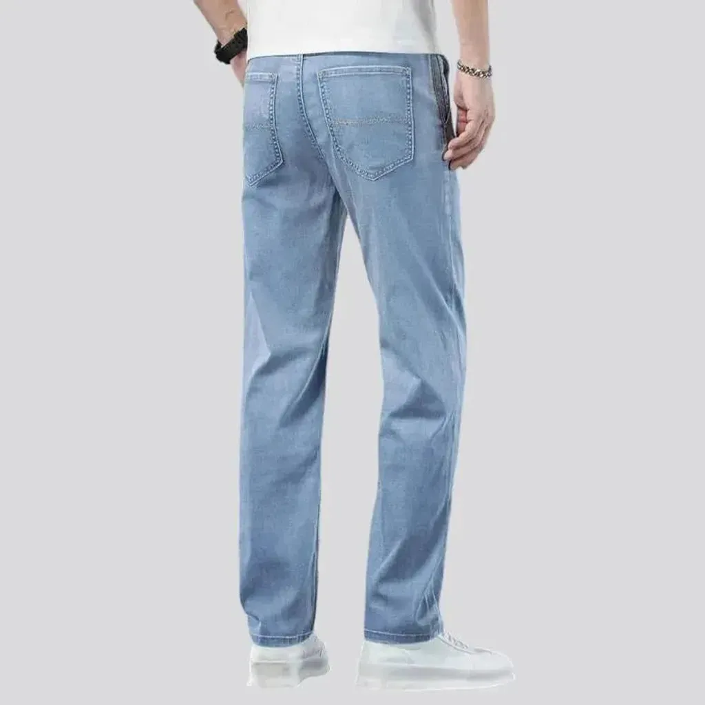 Lyocell men's stonewashed jeans