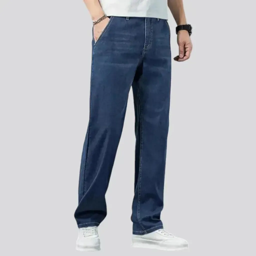 Lyocell men's stonewashed jeans