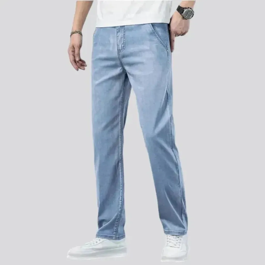 Lyocell men's stonewashed jeans