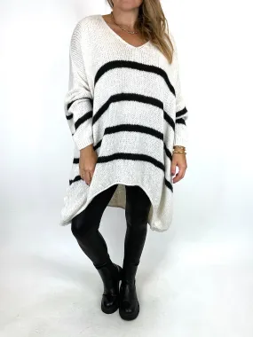 Made in Italy Lagenlook Winona Jumper Winter Cream. code 3613