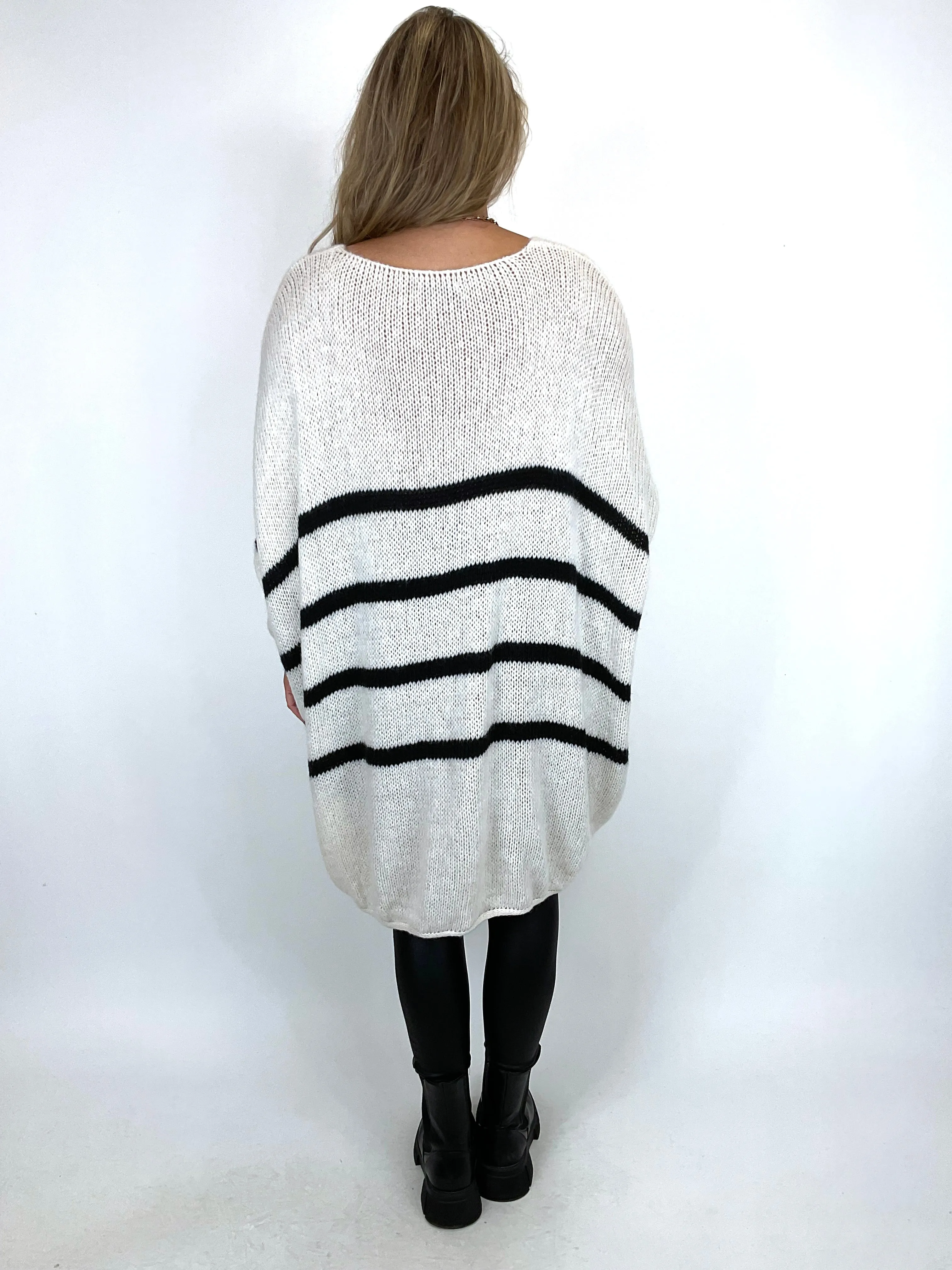 Made in Italy Lagenlook Winona Jumper Winter Cream. code 3613