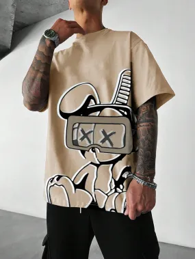 Manfinity EMRG Men's Cartoon Printed Short Sleeve T-shirt