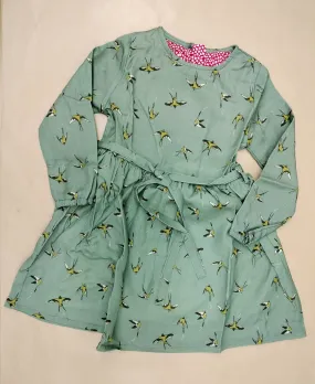Margaret - Green Swallows Children's Dress