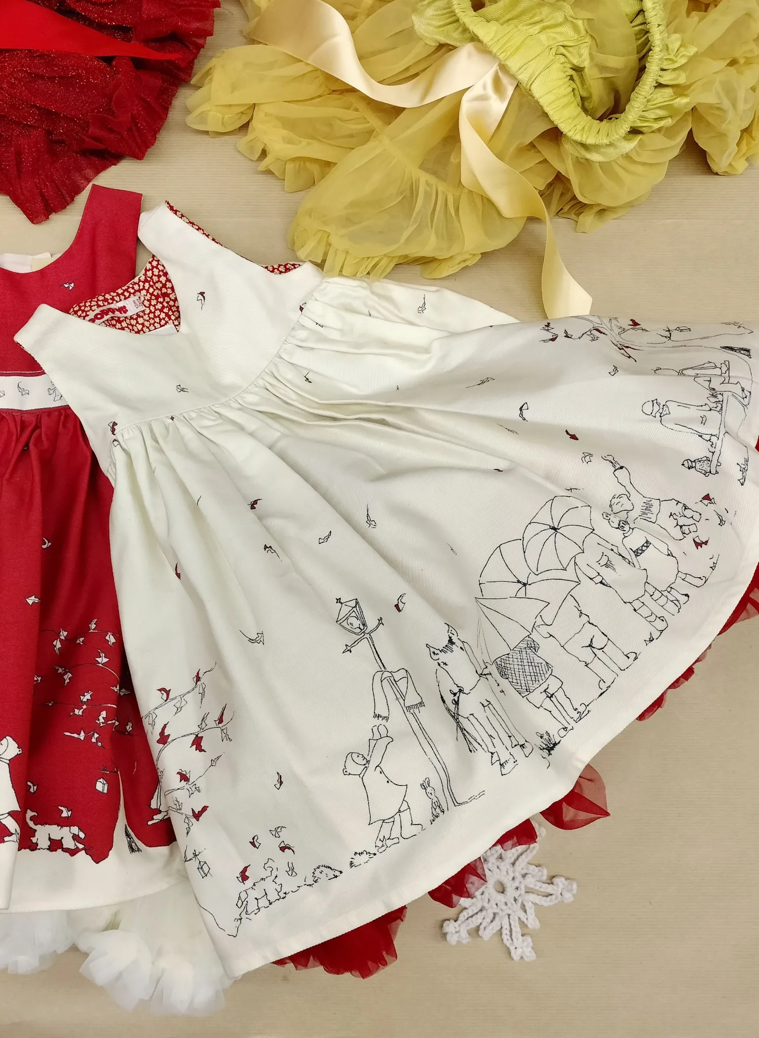 Martha Children's Dress - Cream Aunt Eva