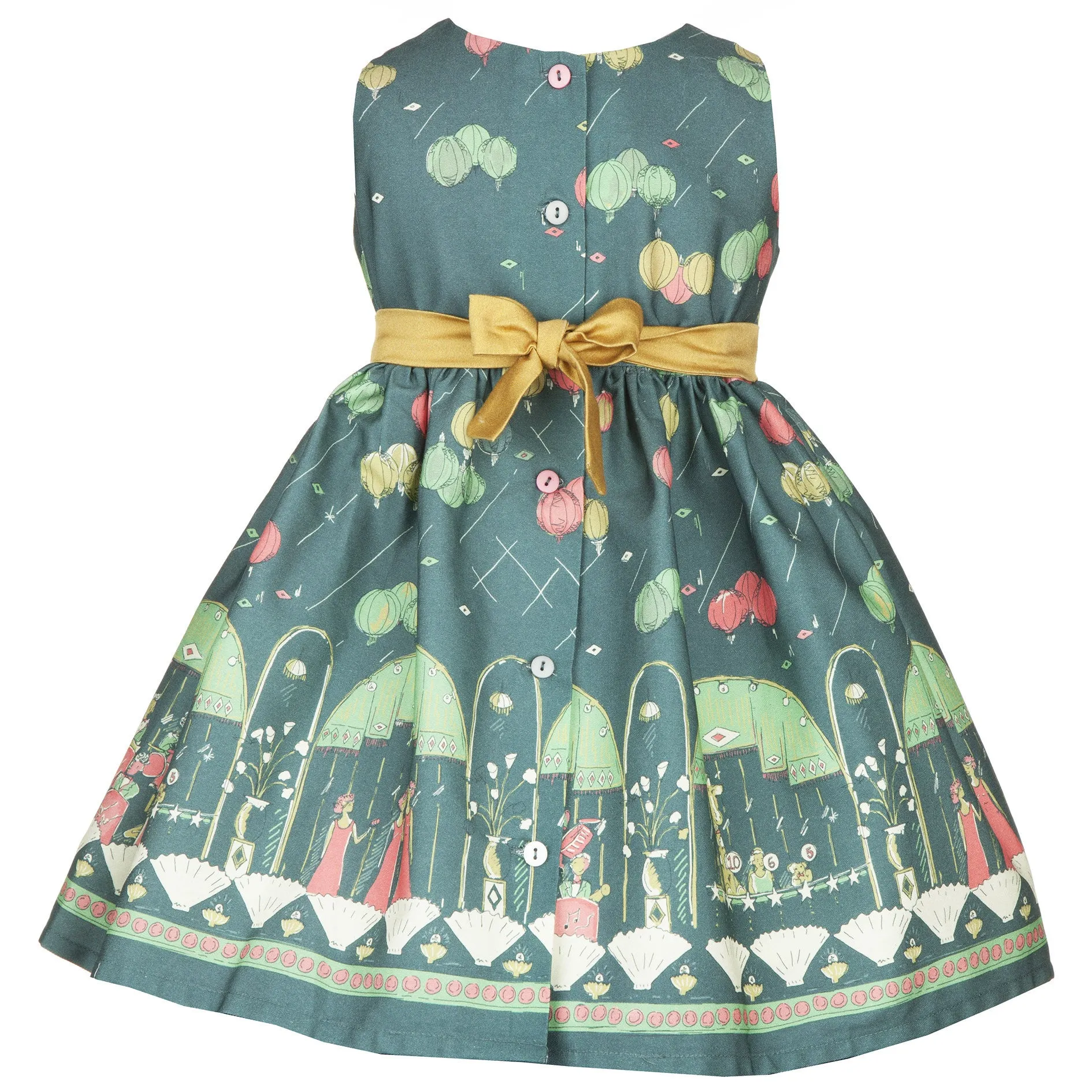 Martha Children's Dress - Teal Ballroom