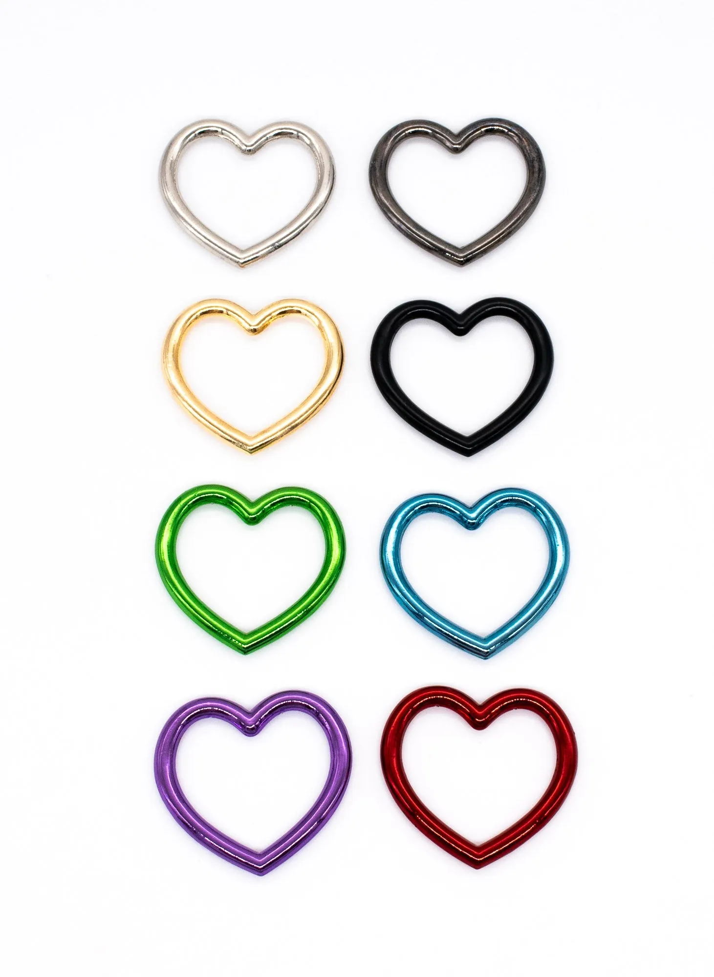 Matte Black Chain Pink Heart Slip Chain Collar