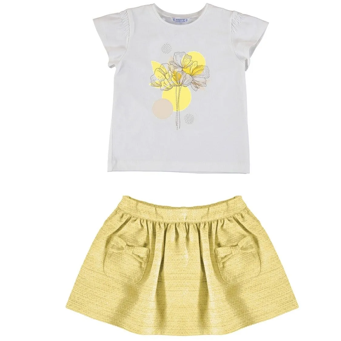 MAYORAL - Tweed Skirt Set - Lemon