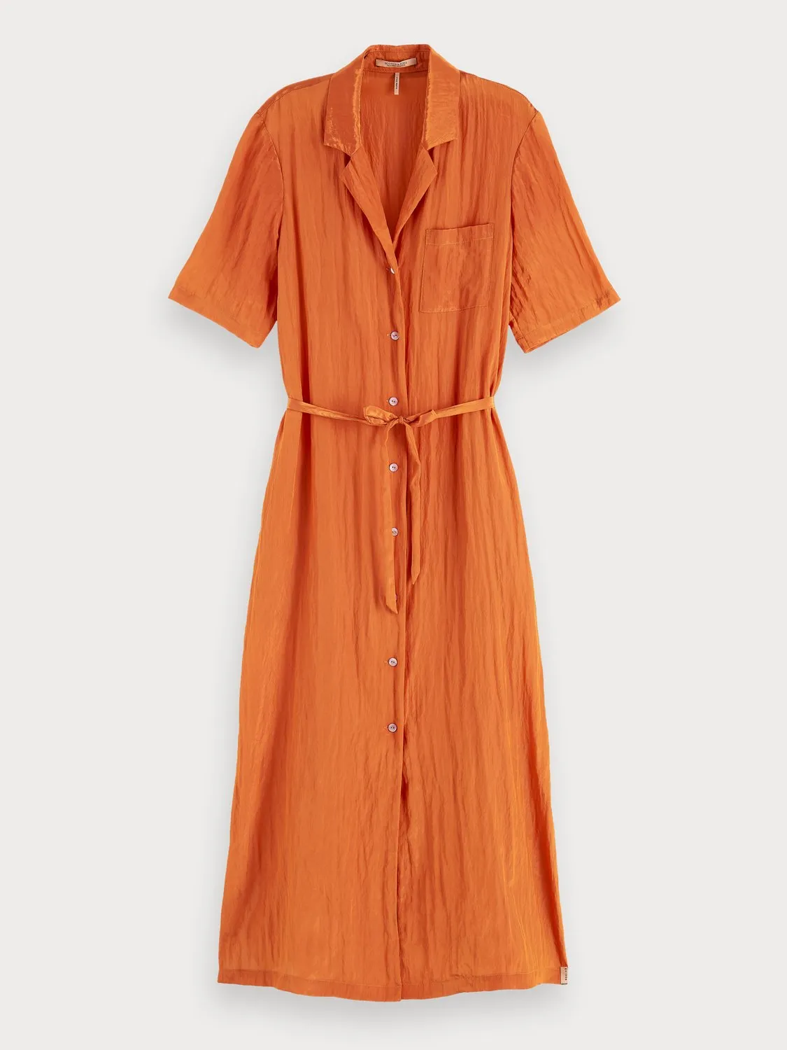 Midi Shirt Dress in Ginger