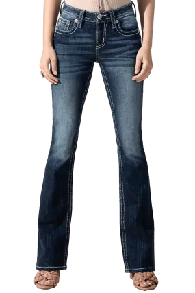 Miss Me Women's Aztec Accent Bootcut Jeans