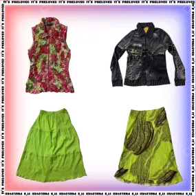 Mix and Match Summer: Y2K Zip Detail Tops and Skirt Mix (SS-359)