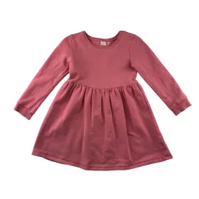 Next dress 5-6 years pink plain long sleeve jersey
