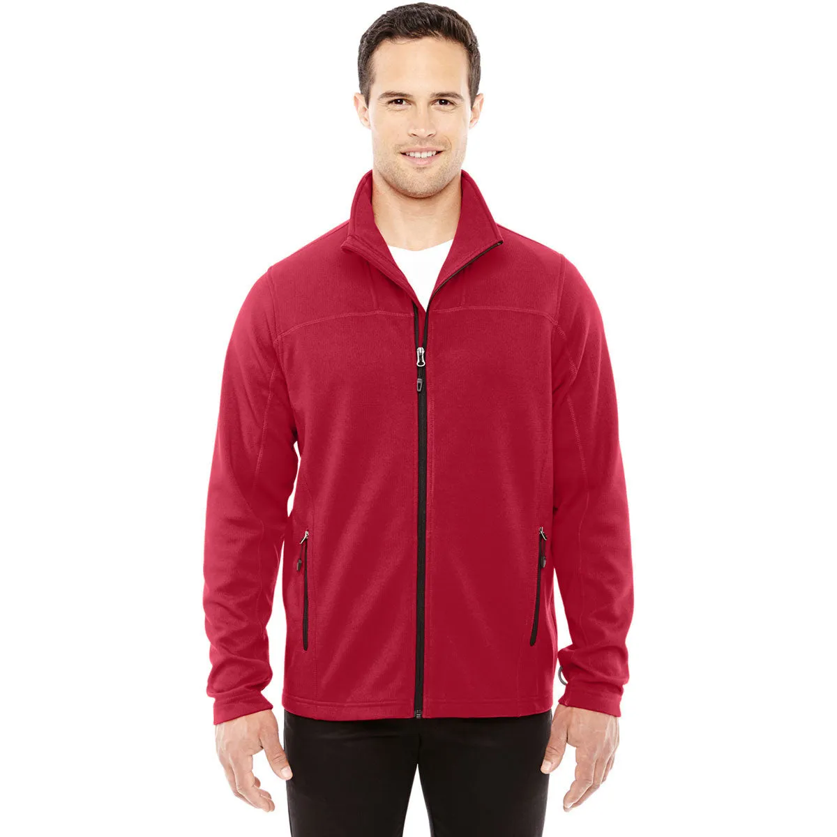 North End Men's Classic Red/Black Torrent Performance Fleece Jacket