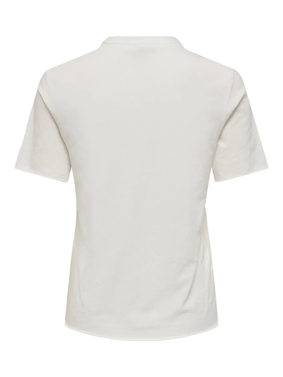 Onllucy Life Reg S/s Top Box Jrs - Off-white
