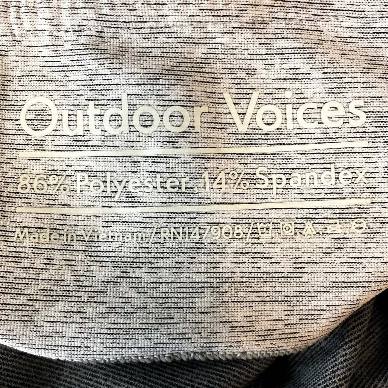 OUTDOOR VOICES Women's 7/8 Springs Leggings XS Graphite/Ash/Dove Colorblock NWT