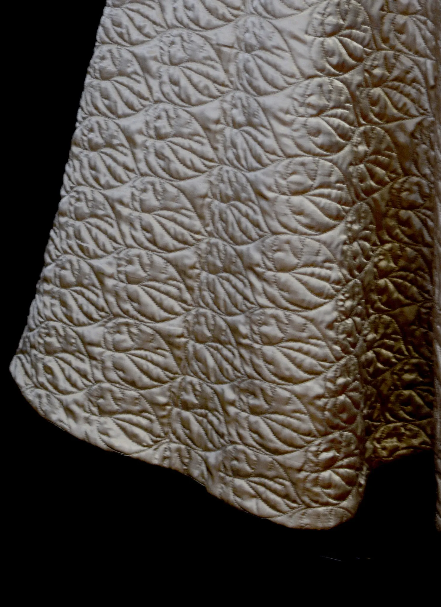 Oyster Quilted Satin Ballgown Skirt