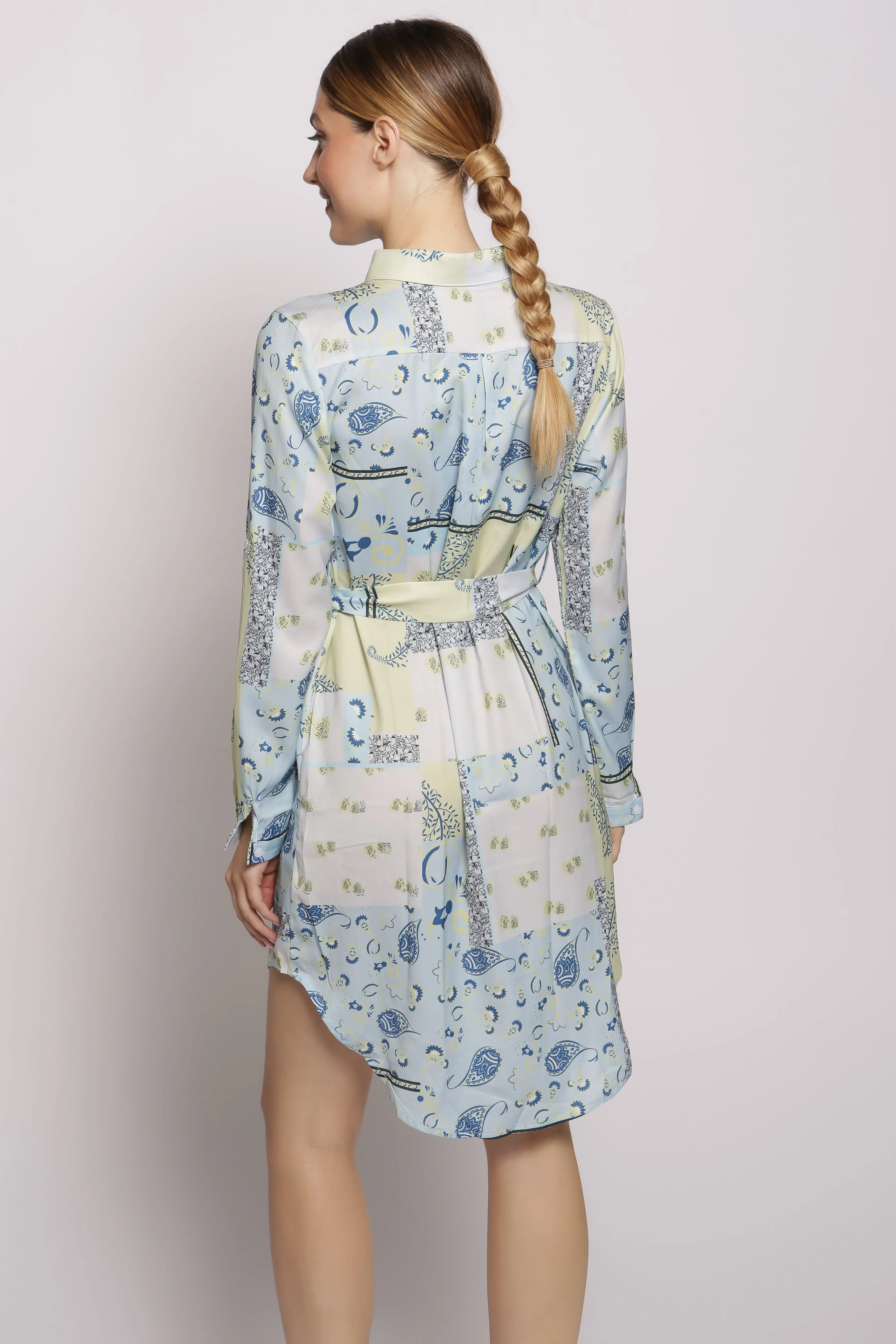 Paisley Print Shirt Dress