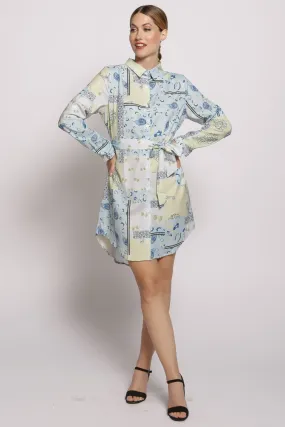 Paisley Print Shirt Dress