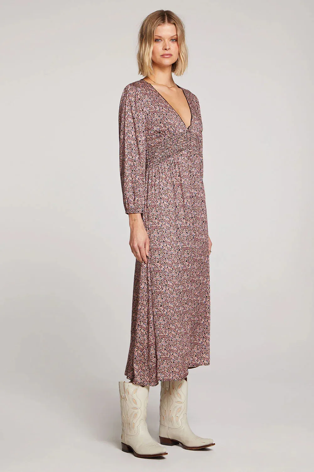 Pattie Midi Dress | Multi-Floral Garden