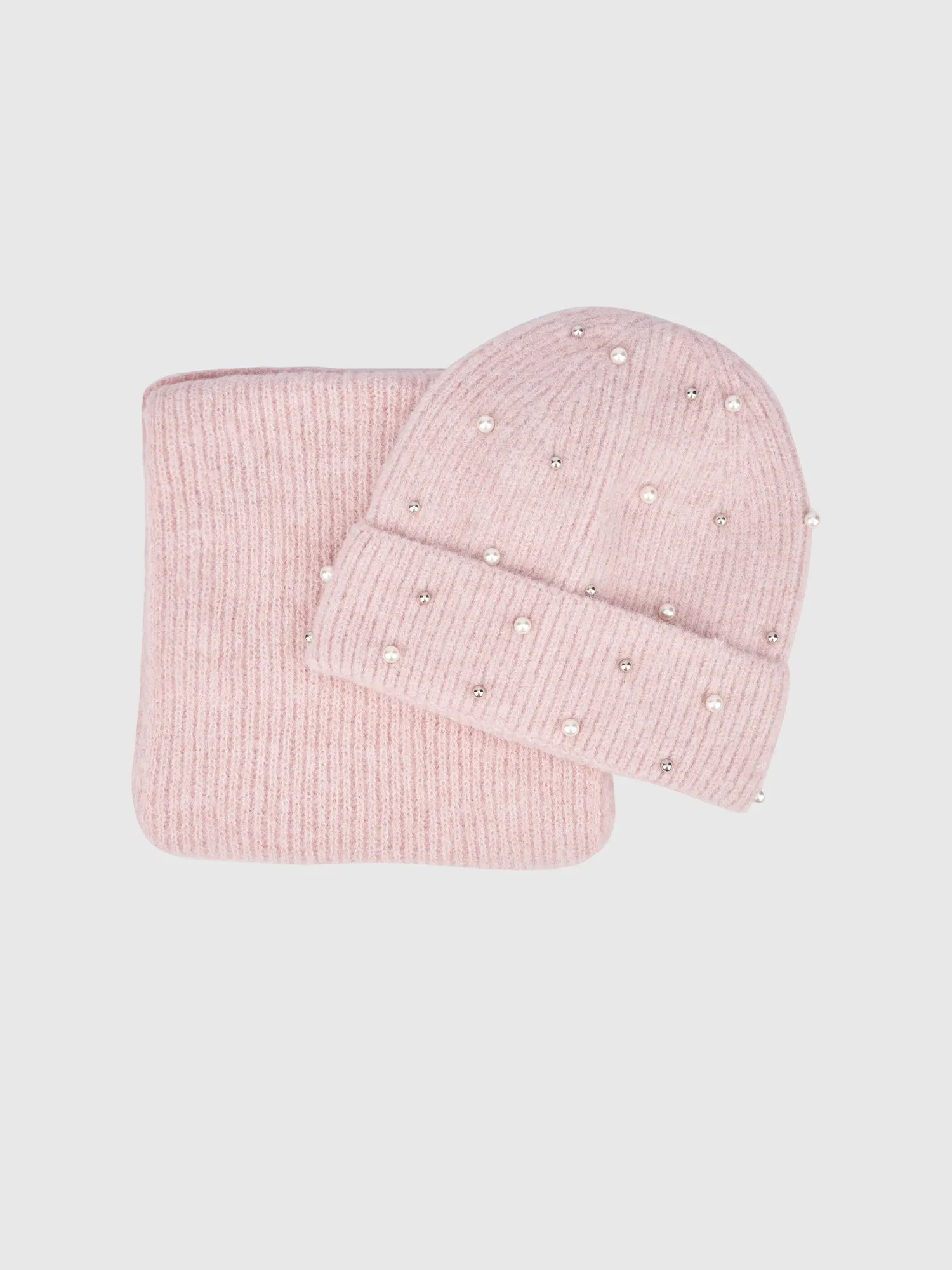 Pearl Beanie Scarf Set