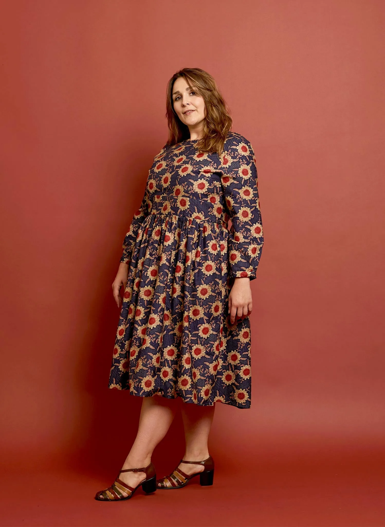 Philippa Dress - Navy Artichoke