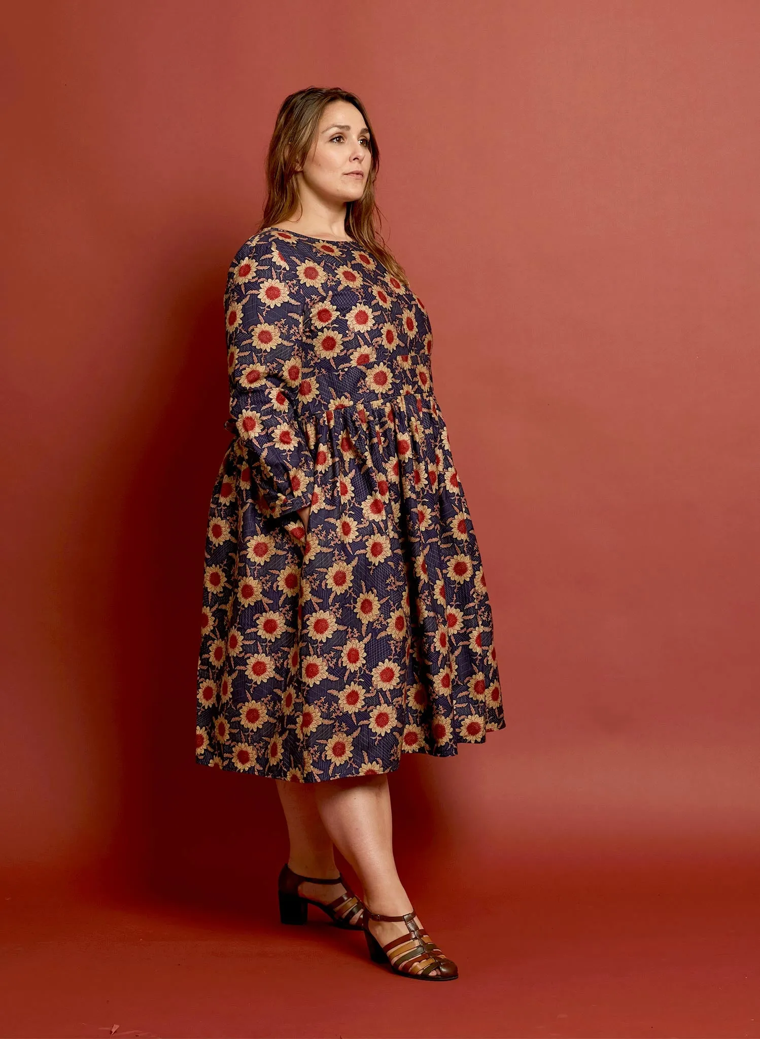Philippa Dress - Navy Artichoke