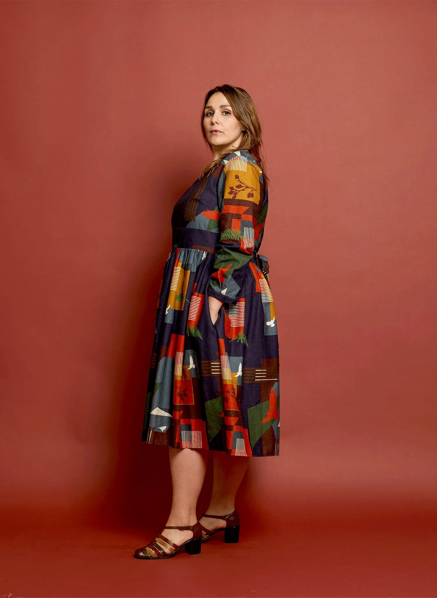 Philippa - Navy Allotment Dress