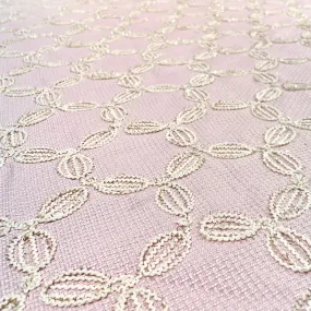 Premium Pink Floral Handloom Tweed Fabric