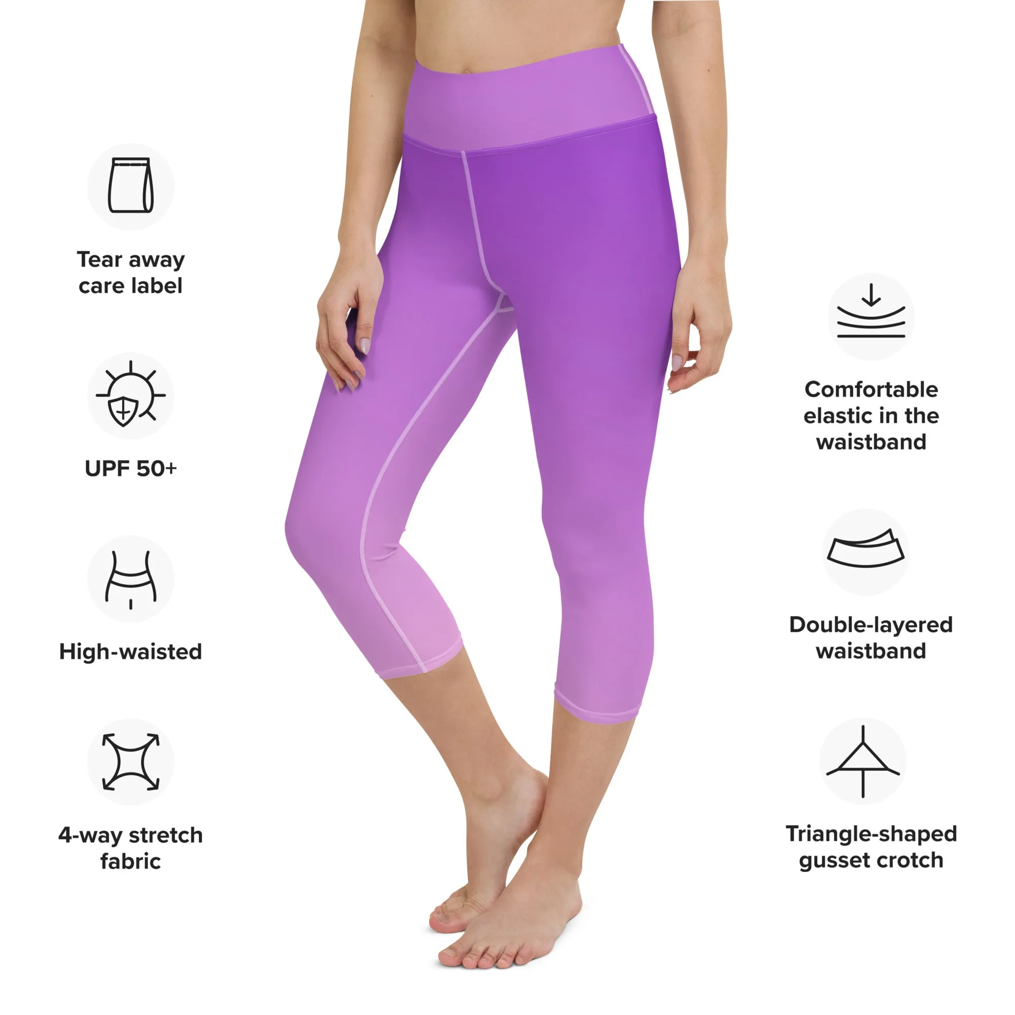 Purple Pleasure Yoga Capri Leggings | Fitness Leggings, lioness-love
