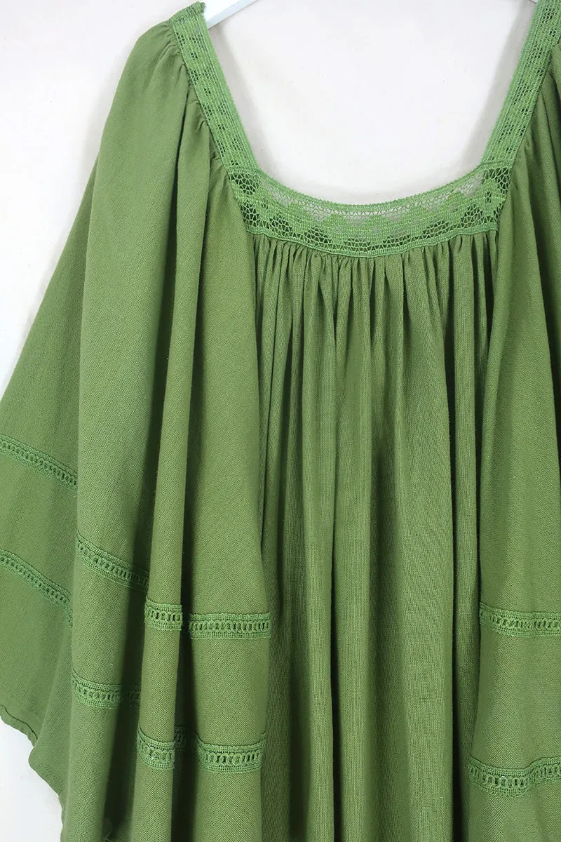 Raven Maxi Dress in Pixie Green