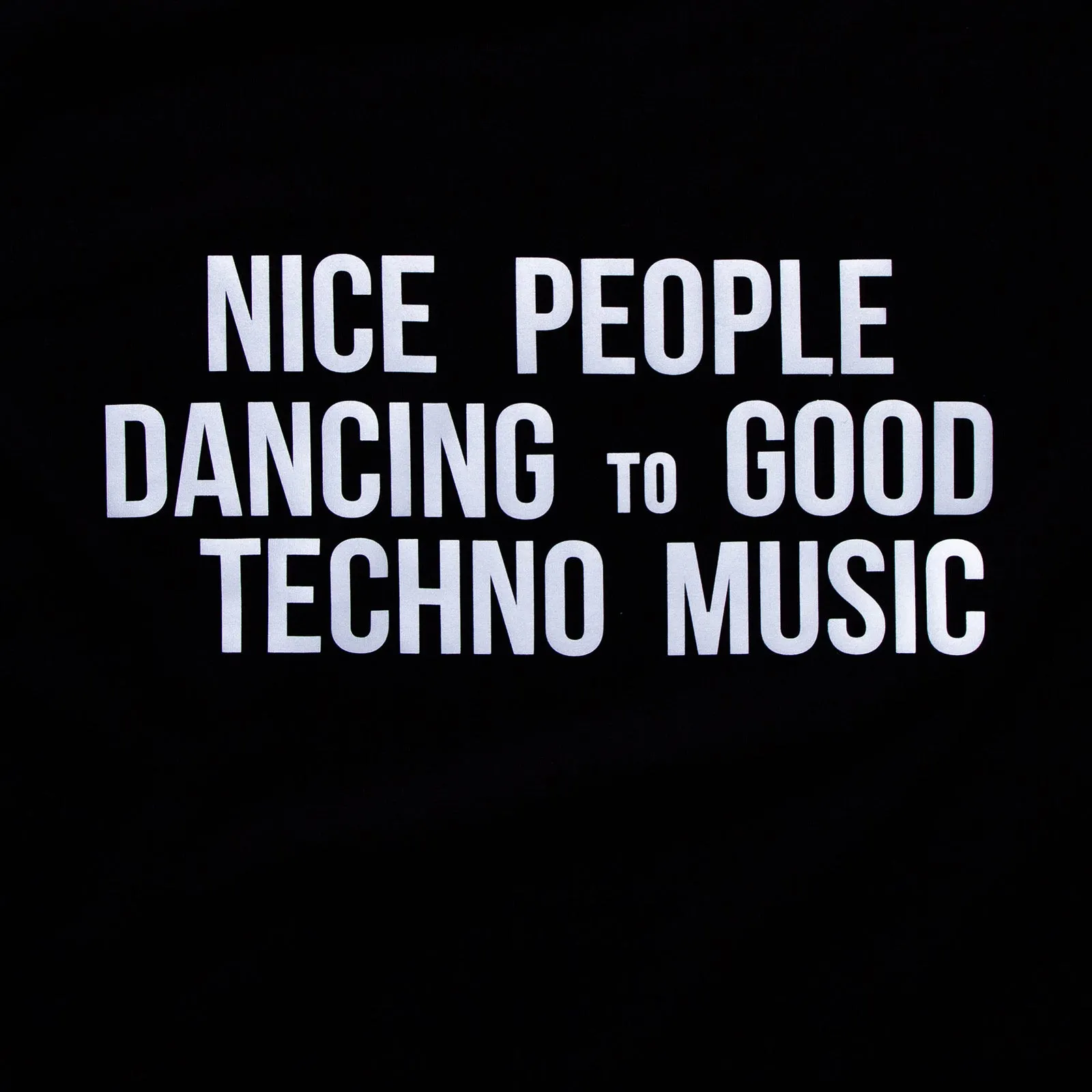 Reflective Peoples Techno Back Print - Tshirt - Black