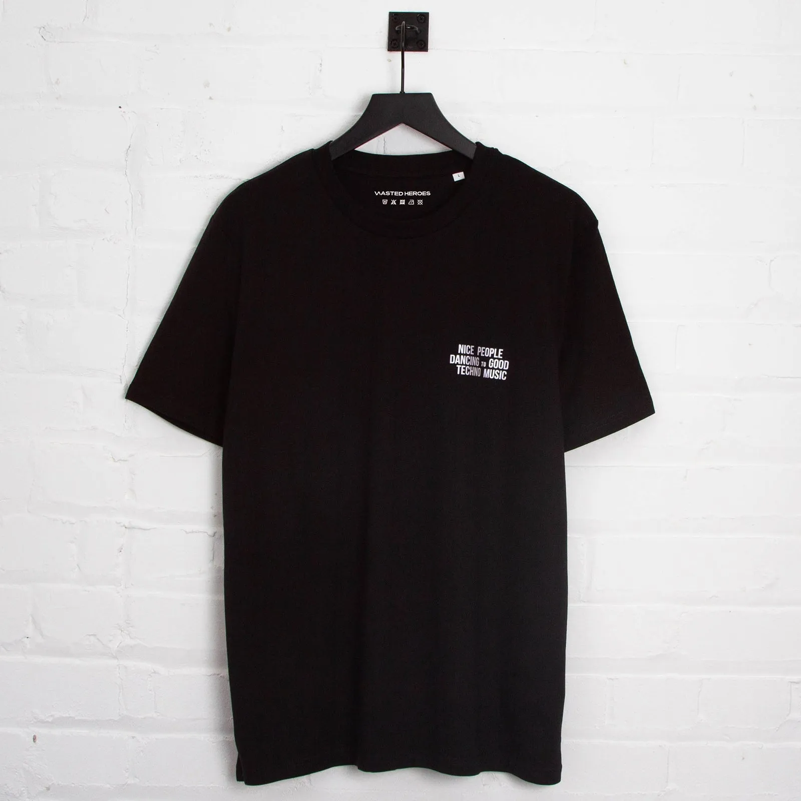 Reflective Peoples Techno Back Print - Tshirt - Black