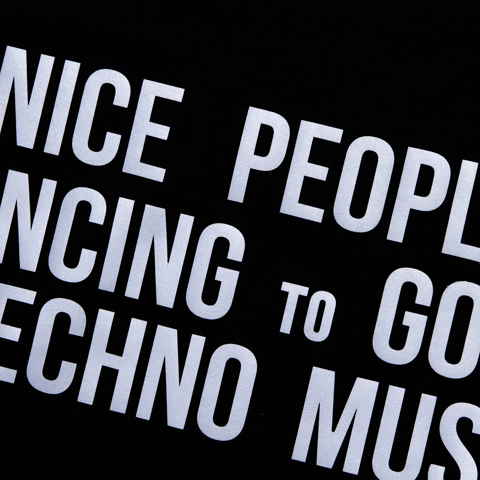 Reflective Peoples Techno Back Print - Tshirt - Black