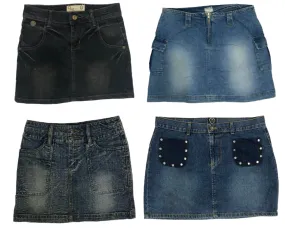 Retro Chic: Vintage Y2K Denim Mini Skirt 🌟🔥(S-187)